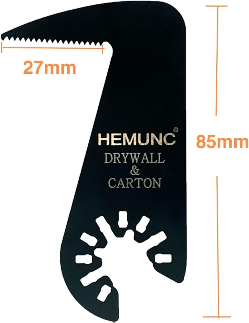 HEMUNC Drywall Blade for Oscillating Tool 4 Pack, Oscillating Saw Blades Fit Dremel, Dewalt, Fein Multimaster, Bosch, Makita, Milwaukee, Rockwell, Ryobi,Craftsman, Ridgid Multitool - Image 2